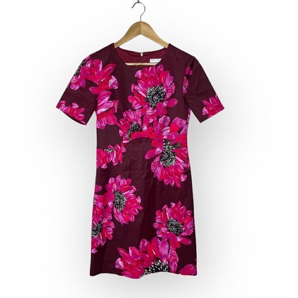 Trina Turk Maroon Pink Floral Dress - Picture 1 of 12